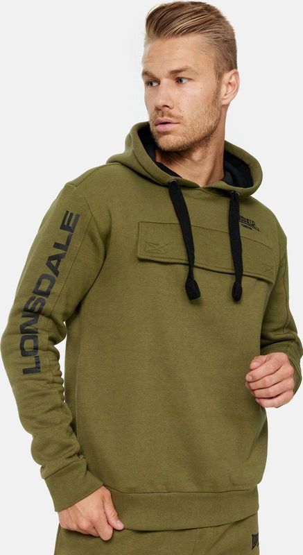 Lonsdale - Hoodie Rushen - Kapuzensweatshirt - Olive/Black - Normale Passform