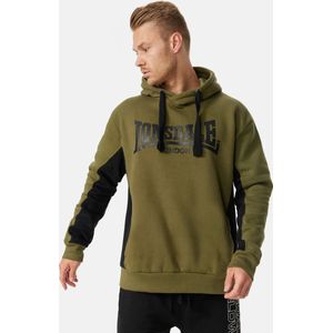Lonsdale Hoodie Balmullo Kapuzensweatshirt normale Passform Olive/Black/White-3XL