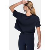 Lonsdale Damen T-Shirt Moira T-Shirt Cropped Oversize Navy Orange