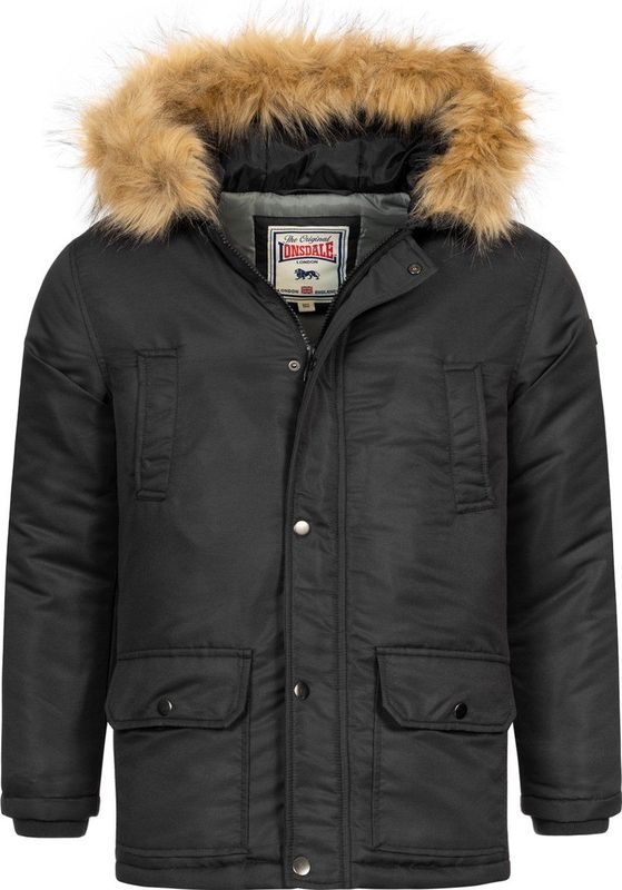 Lonsdale - Rothley - Donsjack - Kinderwinterjas - Zwart - 100% Polyamide