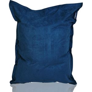 Lumaland - Luxe XXL zitzak - Beanbag van microvelours - Indoor - 380 Liter - 140 x 180 cm - Donkerblauw