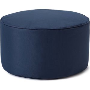 Lumaland Indoor Outdoor Poef Beanbag Stool Hocker 45cm x 25cm waterafstotend - Marineblauw