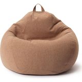 Lumaland Zitzak Comfort Line | 80x90x50cm & Meer dan 1,5 Mil. aanpasbare EPS-Korrels | Indoor Bean Bag Chair & Gaming Stoel | Comfortabele Beanbag voor Binnen |Zachte & Wasbare Hoes [Bruin]