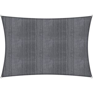 Vierkante luifel van Lumaland incl. spankoorden|Vierkant 5 x 6 m| 160 g/m² - Donkergrijs