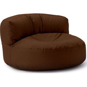 Lumaland Outdoor zitzak lounge, ronde zitzak voor buiten, 320 l vulling, 90 x 50 cm, bruin