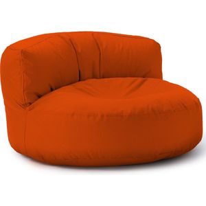 LUMALAND Beanbag Lounge: Zitzak (320 L) voor uw goedgevulde sit-in | Ontdek modern, knuffelbaar design & relax in stijl in- & outdoor I Met aanpasbare EPS vulling | 90 x 50 cm | [Oranje]