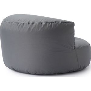 Lumaland Outdoor zitzak lounge, ronde zitzak voor buiten, 320 l vulling, 90 x 50 cm, grijs