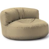Lumaland Outdoor zitzak lounge, ronde zitzak voor buiten, 320 l vulling, 90 x 50 cm, beige