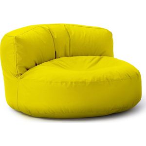 Lumaland Outdoor zitzak lounge, ronde zitzak voor buiten, 320 l vulling, 90 x 50 cm, geel