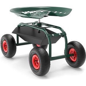 Werkplaatsstoel roller kruk tot 150 kg belastbaar verrijdbaar werkstoel werkkruk tuinstoel