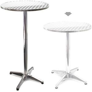 Statafel bistrotafel aluminium cocktailtafel bartafel hoogte verstelbaar 70cm of 110cm Ø60cm