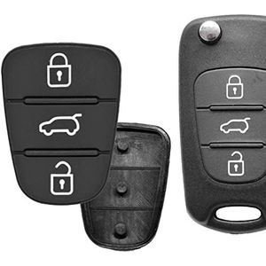 2 x draadloze afstandsbediening voor autosleutels, 3 toetsen, compatibel met Hyundai/Kia