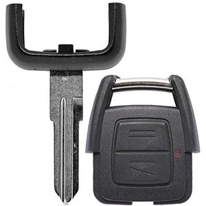Auto sleutel afstandsbediening 1x behuizing 2 knoppen + 1x leeg HU46 compatibel met Opel