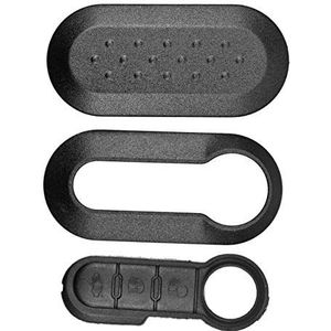 Autosleutels Set shell Cover Black + keypad compatibel met Fiat 500 Punto Doblo