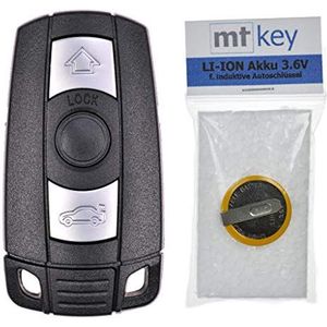 Auto sleutel afstandsbediening vervangende behuizing met 3 knoppen + noodsleutel leeg + Accu compatibel met BMW E60 E90 E53 E87 E88 E81 E63 E61 E91 E93 E70