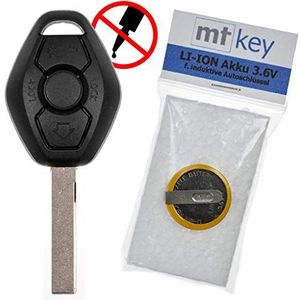 Auto sleutel afstandsbediening vervangende behuizing met 3 knoppen + HU92 leeg + Accu compatibel met BMW E46 E83 E52 E85 E86 E39 E61 E60 E53