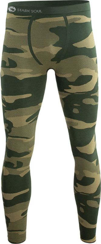 Heren thermo onderbroek - Lang - Camouflage Groen - Maat S/M