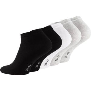 STARK SOUL - Essentials - Sneakersokken - Zwart/Wit/Grijs - Katoen - 10 Paar