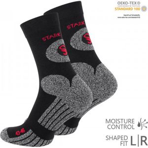 Stark Soul Trekking sokken - Wandelsokken - Zwart/Grijs - Maat 35/38
