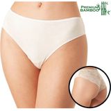 Damesslip met kant - Bamboe ondergoed - Champagne - Maat S