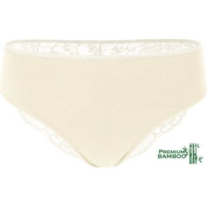Damesslip met kant - Bamboe ondergoed - Champagne - Maat S