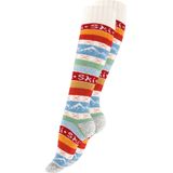 STARK SOUL Skisokken HYGGÈ met wol - kniekousen, wolwit-rood, 35-38 EU