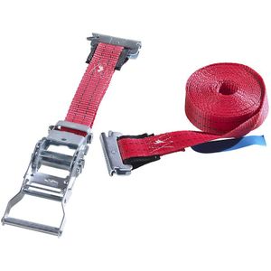 Sjorband met drukratel, voor ladingzekering met combi-rails, VE = 2 stuks, lengte 6000 mm, vanaf 2 VE
