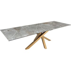 Marvelous - Uitschuifbare Eettafel - Grijs Koper - Keramiek - 180-220-260cm