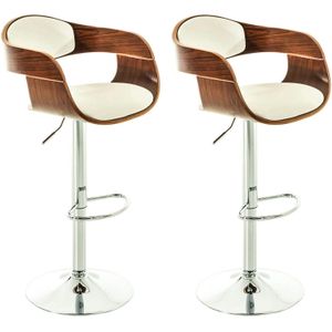 CLP 2er Set Barhocker Kingston Mit Kunstlederbezug I Höhenverstellbarer Barstuhl Mit Robustem Metallgestell