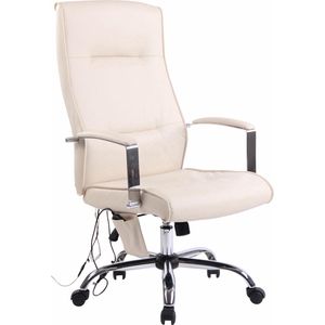 CLP Portland bureaustoel met massagefunctie creme - 307806