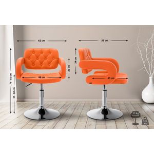 CLP Dublin Lounger - Kunstleer oranje