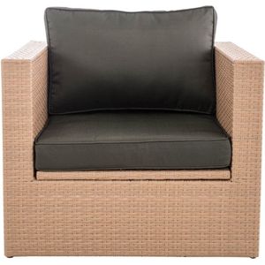 CLP Tibera - Fauteuil - 1,25 mm Polyrotan zand antraciet