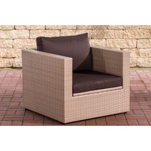 CLP Tibera - Fauteuil - 1,25 mm Polyrotan zand aardsbruin