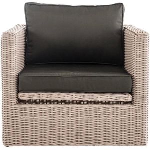 Clp Tibera - Fauteuil - 5mm Polyrotan - Wit Antraciet