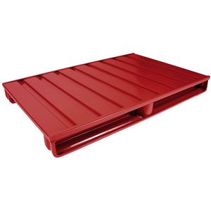 Heson Vlakke pallet van staal, l x b = 1200 x 1000 mm, draagvermogen 1500 kg, vuurrood, vanaf 10 stuks