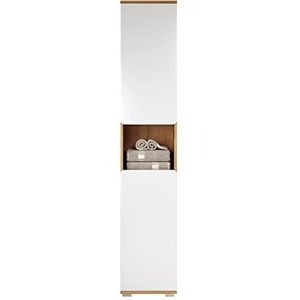 trendteam smart living Hoge kast, houtmateriaal, wit hoogglans, Artisan eiken, 37 x 191 x 31 cm