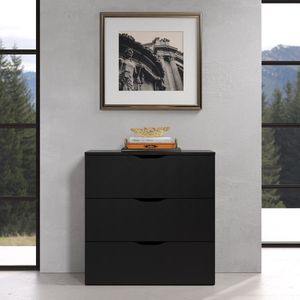 trendteam smart living - Commode kast - woonkamer - Basix - Opbouwmaat (BxHxD) 78 x 80 x 40 cm - Kleur Zwart - 170903232