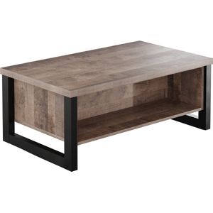 trendteam smart living - Salontafel woonkamertafel - woonkamer - Emile - Opbouwmaat (BxHxD) 110 x 45 x 65 cm - Kleur tabak eiken met Matera - 2029108C5