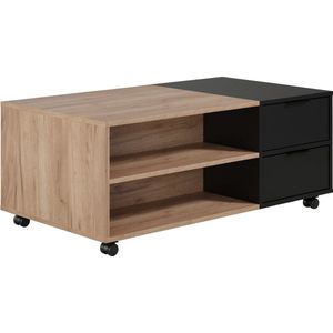 trendteam smart living Kendo salontafel, hout, bruin/zwart, 110 x 44 x 60 cm