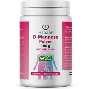 D-Mannose poeder, 100 g, zonder conserveringsmiddelen, veganistisch, premium, D-mannose is een natuurlijk voorkomende suiker