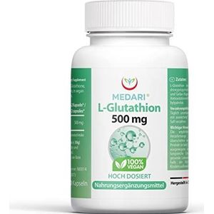 L-glutathion 90 capsules (gereduceerd) belangrijke enzymen 500 mg per 2 capsules dagelijkse doses voor optimale hoeveelheid glutaminezuur premium kwaliteit, glycine en cysteïne antioxidanten