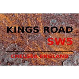 Schatzmix London Street Kings Road Chelsea SW5 Rust metalen bord wanddecoratie 20x30 tin teken blikken bord, veelkleurig, 20x30 cm