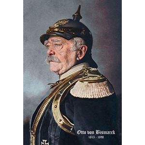Schatzmix Nostalgie Portrait Otto van Bismarck grijs metalen bord wanddecoratie 20x30 tin Sign blikken bord, meerkleurig