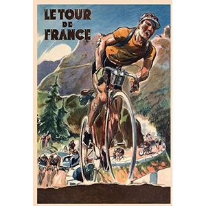 Schatzmix fiets Le Tour de France metalen bord wanddecoratie 20x30 cm tin sign blikken bord, blik, meerkleurig
