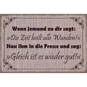 Schatzmix spreuk alcoholvrij bier metalen bord wanddecoratie 20x30 cm