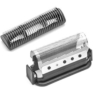 vhbw - Folie + Messenblok - Compatibel met Braun 1000 2000 2005 5420 5421 5422 5428 5526 5554 5556 5561 5563 - Zwart/Zilver