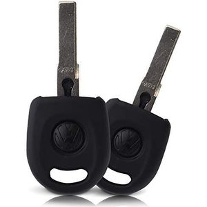 ASARAH Premium siliconen sleutelhoes, compatibel met VW, beschermhoes voor autosleutel - zwart VW 1BK