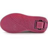 Breezy Rollers Kinder Sneakers met Wieltjes - Wit Roze LED - Schoenen met wieltjes - Rolschoenen - Maat: 29