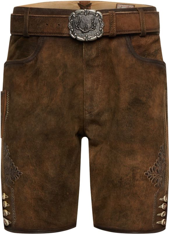 Stockerpoint heren leren broek, Havanna spekt, 44