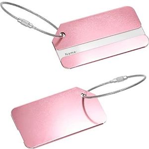 mumbi Kofferhanger, bagagelabel met naambordje/adreslabel in set van 2, roze